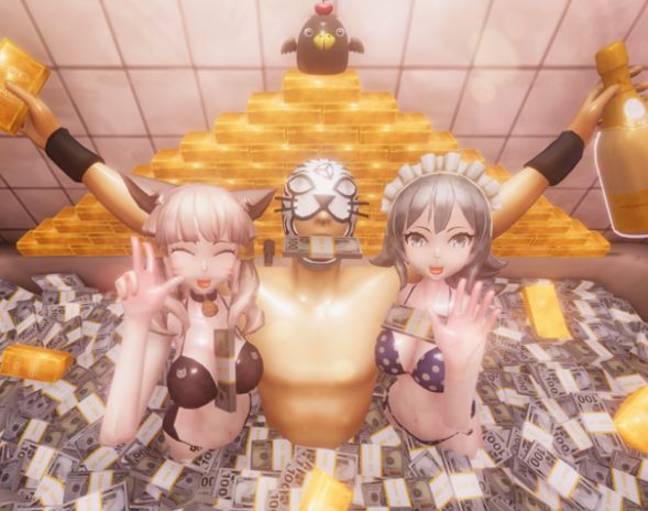 Rich Money Porn - Money Bath VR: A Porn Game Rich In Darkness, Gloating Riches - Porn Games